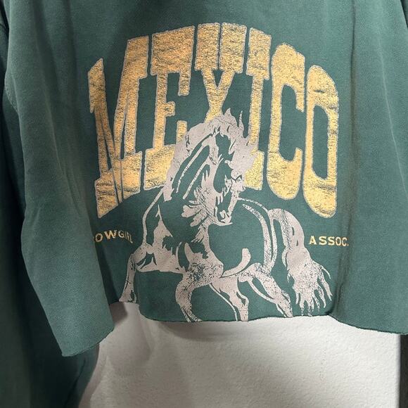 NEW UO Mexico Cowgirl Graphic Cropped Hoodie Pullover MD Western Retro Urban - Picture 7 of 10